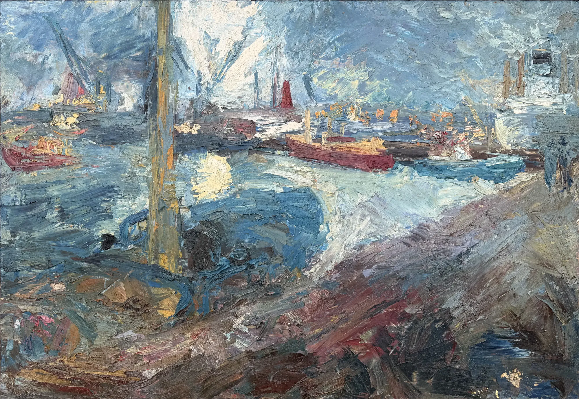 Falmouth Harbour with Trawlers